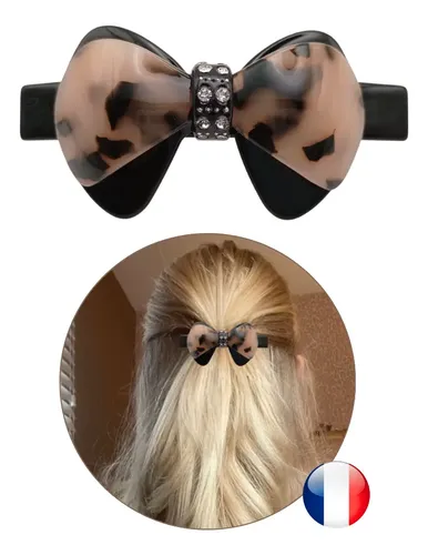 Hebillas Pelo Negra Con Moño Marqui Accesorios Color Negro
