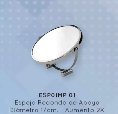 Espejo Redondo De Apoyo Acero Inoxidable D’accord