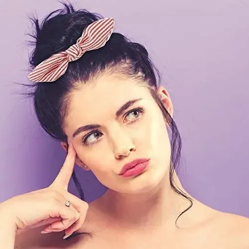 Lazos Con Orejas De Conejo Scrunchies (12 Unidades)