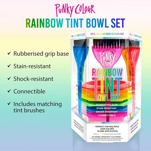 Set De Brocha Y Bol Para Tinte Punky Rainbow Tint – Multicol
