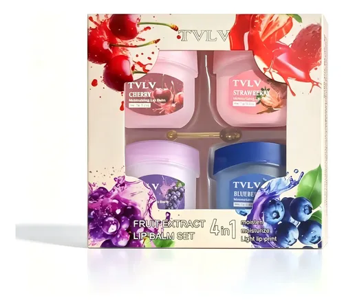 Set 4 Bálsamos Labiales Tvlv Fruit Extract 7g