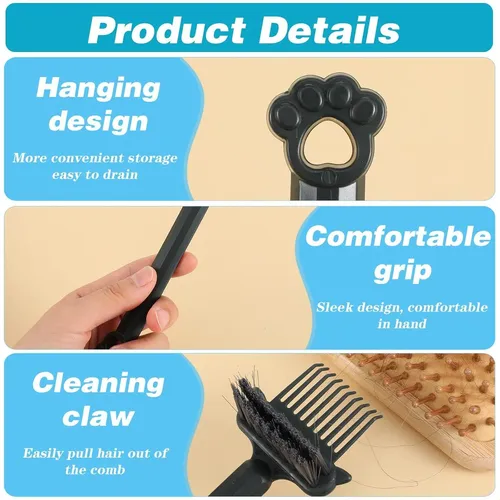 Herramienta Limpiadora For Cepillos De Pelo 2 En 1, -ll