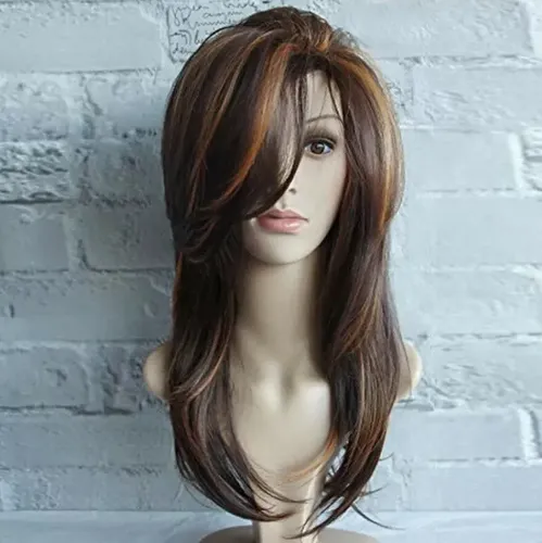 Pelucas Bob Con Flequillo Cosplay For Mujer Cabello Natural