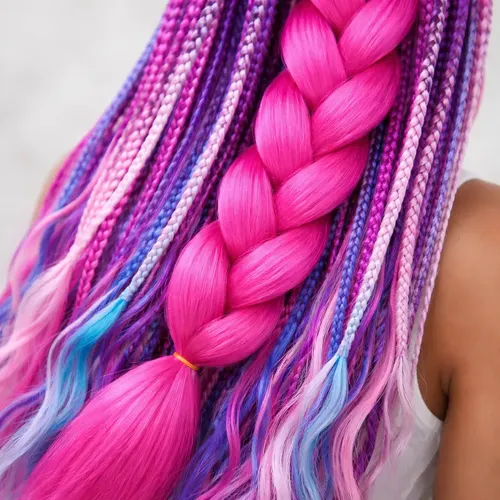 Kanekalon Extension Pelo Termico Trenza Africana 60cm Lfme Fucsia A 18