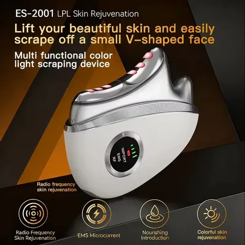 Masajeador Facial Eléctrico Con Microcorriente Gua Sha Tool