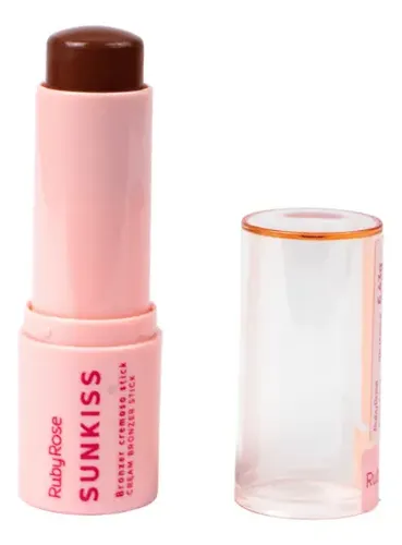 Bronceador en barra cremosa para contorno facial Sunkiss, tono rosa rubí, de Tropical Broze Makeup
