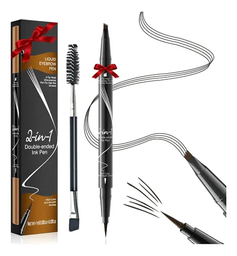 Lápiz De Cejas Microblading Liayozl Marrón Oscuro 2-en-1