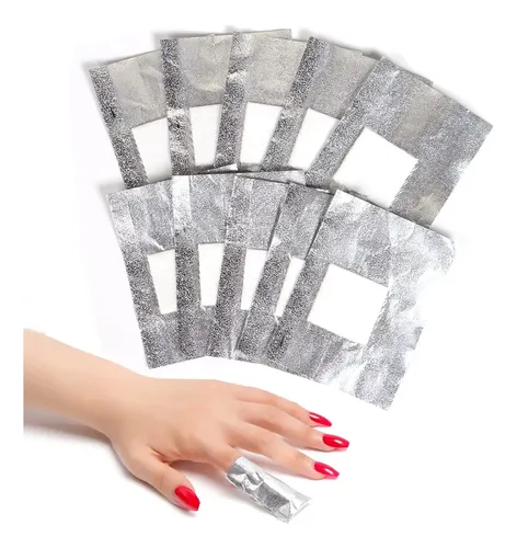 Papel Aluminio Caja X100 Para Remover Semipermanente Con Wip