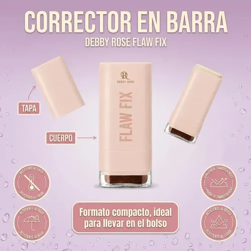 Debby Rose Flaw Fix Solid Concealer Corrector En Barra Tono Marrón