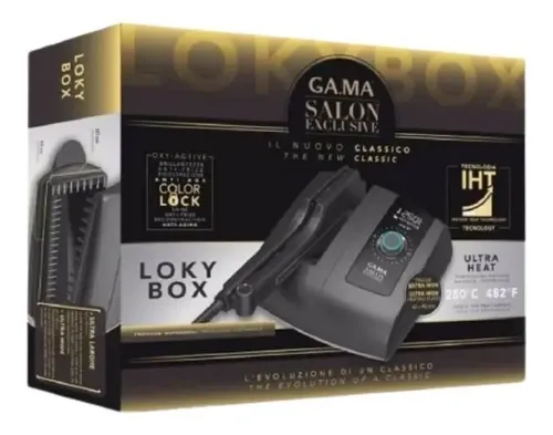 Planchita de pelo GA.MA Italy Salon Exclusive Loky Box negra