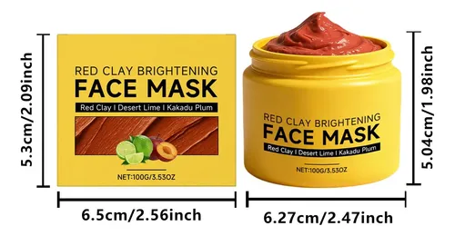 La Máscara Facial Iluminadora De Barro Rojo Mejora La Opacid