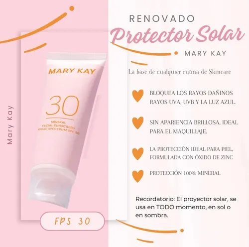Mary Kay Protector Solar Facial Mineral Fps 30 Caballito