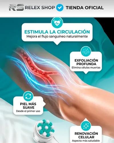 Cepillo Exfoliante Eléctrico Corporal Inalámbrico Spa