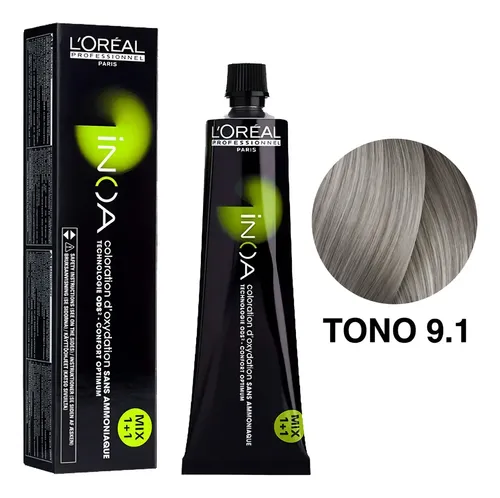 Tintura L’Oréal Professionnel Inoa tono 9.1 para cabello