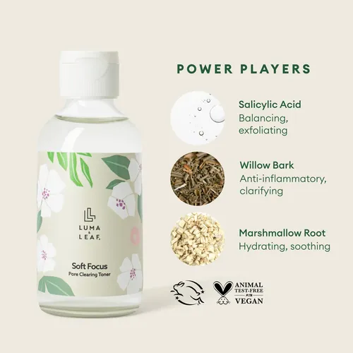 Tónico Facial Luma & Leaf Clearing 120 Ml Con Corteza De Sau