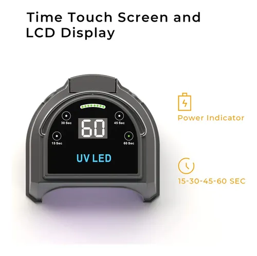 Lámpara Uv Led 80w Recargable Negra Para Uñas Gel