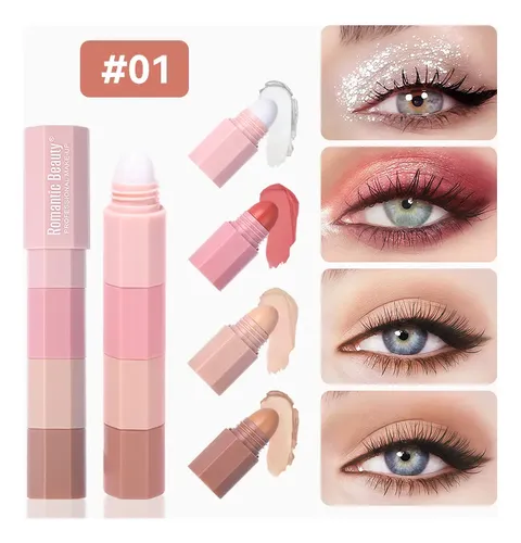 Sombra De Ojos Romantic Beauty En Barra 4 Colores