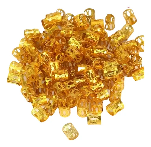 100 Cuff Dorado Para Trenzas, Rastas Y Peinados.