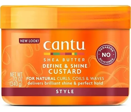 Cantu Define Shine Custard Natilla Cabello Rizado 340gr