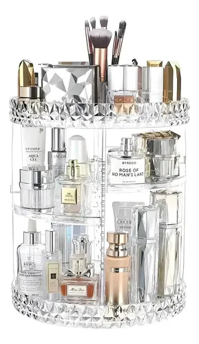 Organizador Maquillaje Giratorio Acrílico Transparente Grand