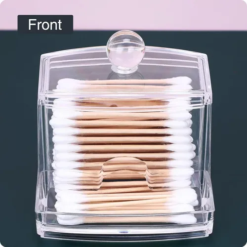 Hisopero Transparente Con Tapa Organizador