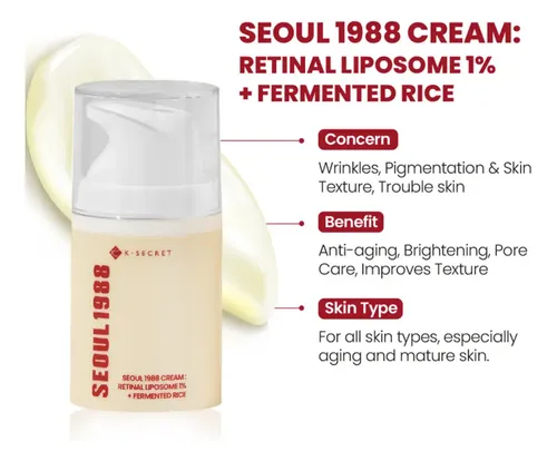Crema Facial Nocturna Retinal 1% y Arroz Fermentado 50ml Antiedad