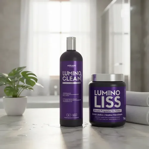Set Alisado Luminoliss + Shampoo Luminoclean 1kg 3c