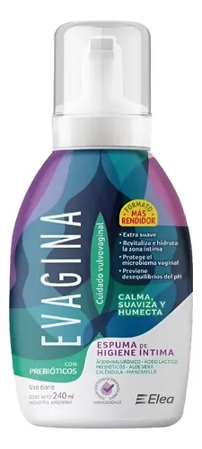 Evagina Espuma De Higiene Íntima Calma Suaviza Y Humecta