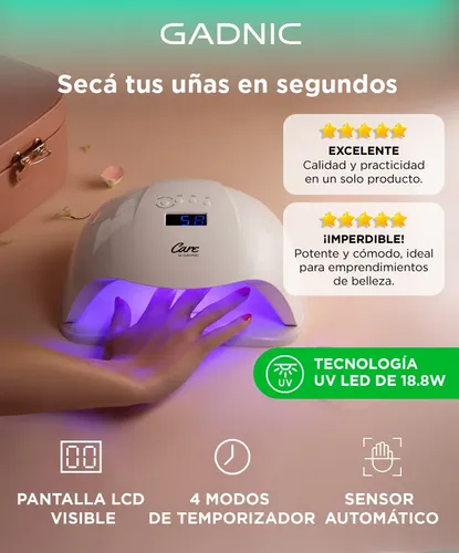 Cabina Para Uñas Gadnic Sun X Uv Led Uso Profesional