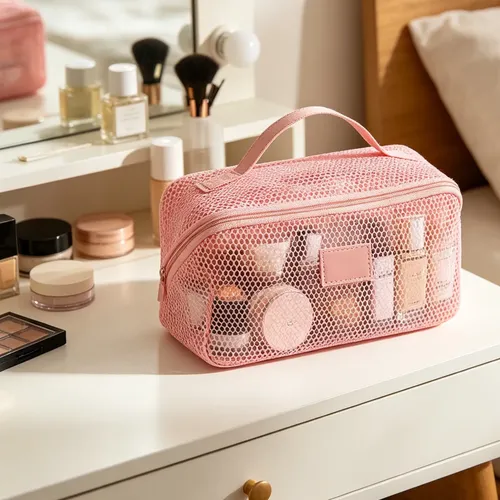 Bolsa De Malla Grande For Viaje, Neceser Ligero, Color Gt