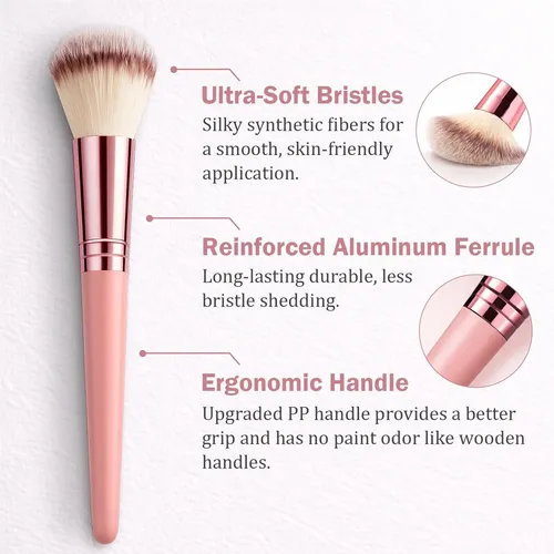 Set De Brochas De Maquillaje Yolygir 32 Unidades Rosa