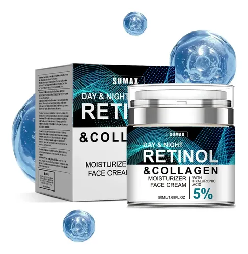 Crema Facial Retinol Y Colágeno 50ml Todo Tipo De Piel Día/noche