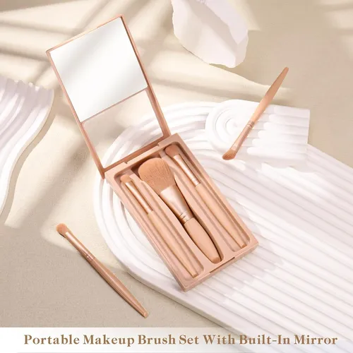 Set De Brochas De Maquillaje De Viaje, Minisets De Brochas D
