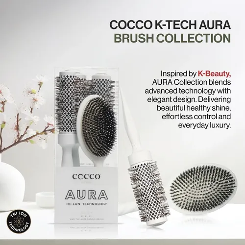 Set De Cepillos Para El Cabello Cocco K-tech Aura, Kit De 4