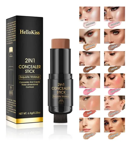Hellokiss Barra Multifuncional Contorno Iluminador Rubor Bas