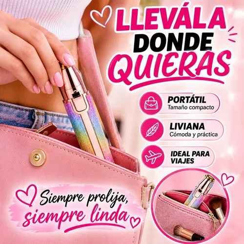 Depiladora Eléctrica Mujer 2 En 1 Facial Portátil Recargable