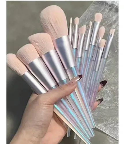 12 Brochas De Maquillaje De Cristal Para Artistas Profesiona
