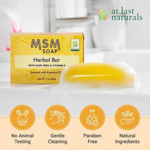 Jabón En Barra De Msm De At Last Naturals Para Hombres Y Muj