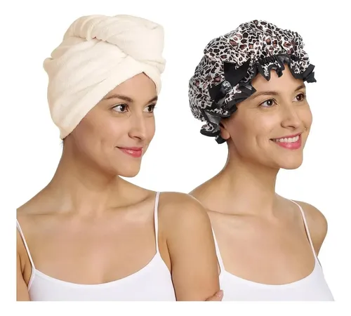 Toalla De Microfibra Turbie Twist Y Gorro De Ducha Stylin