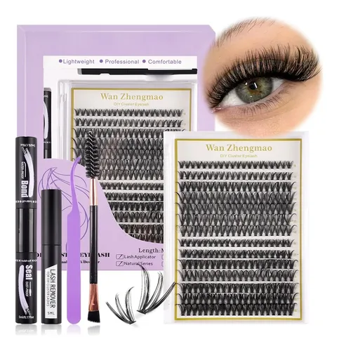 Set De Pestañas Postizas, 280 Unidades, Negro, 9-16 Mm