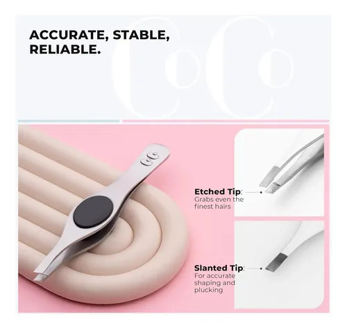 Pinza De Acero Inoxidable Para Cejas Precisión Y Detalle