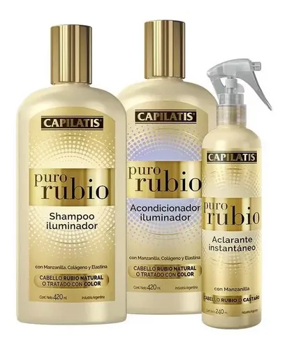 Set Capilatis  Puro Rubio – Shampoo + Acondicionador + Spary