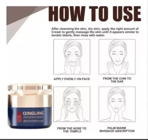 Crema Facial Antiedad Qingling Con Péptidos Acneica Día/noche