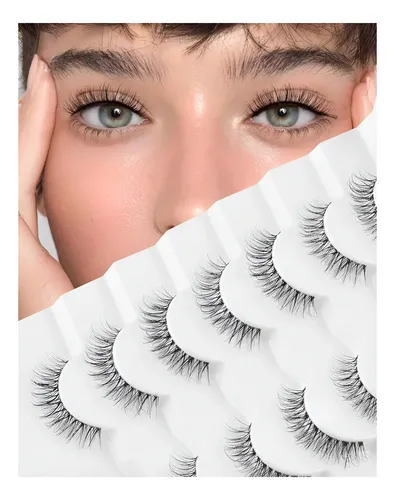 Pestañas Postizas Jiocolor Sueño Wispy 12mm 7 Pares