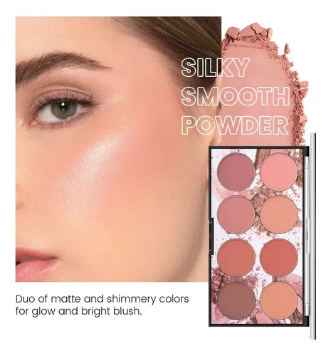 Paleta De Colorete Facial Kyda 8 Colores Natural Mate Ownest