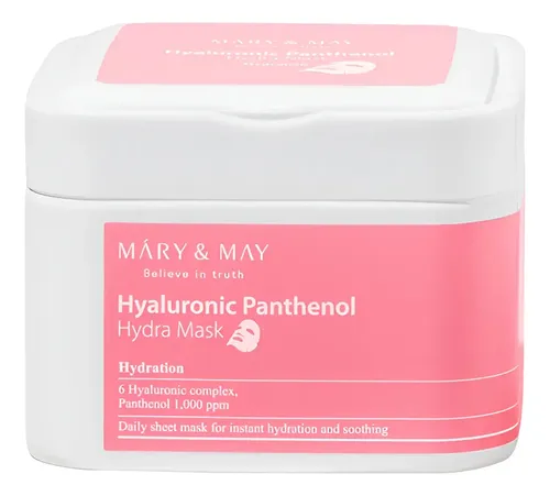 Mascarilla Mary&may Hyaluronic Panthenol Hydra 30 Hojas