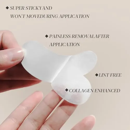 100 Pares De Almohadillas De Gel Para Extensiones De Pestaña