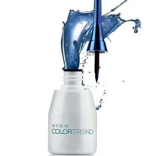 Delineador Líquido Azul Mate O Metalizado Color Trend Avon