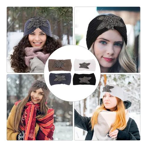 4 Diademas De Diamantes Anchas De Moda Para Cabello