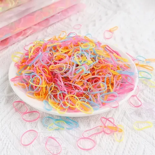 Bandas Elásticas Para Cabello 1.5 Cm – 1000 Piezas Coloridas